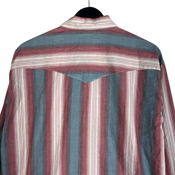 Wrangler Cowboy Cut Striped Long Sleeve Button Down - Picture 6 of 8